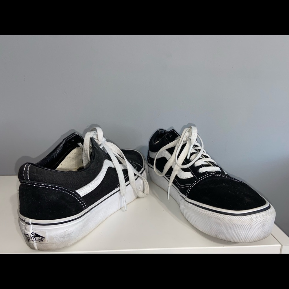 Old skool platform vans. Women Size 9. Men size 7.5